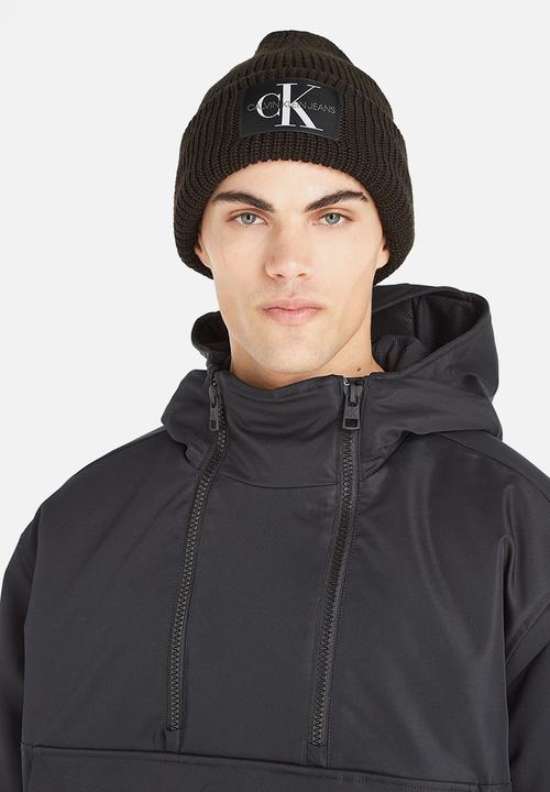 Calvin Klein - Monologo patch beanie - dark chestnut