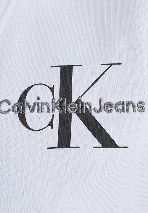 Calvin Klein - Monologo slim v-neck tee - bright white