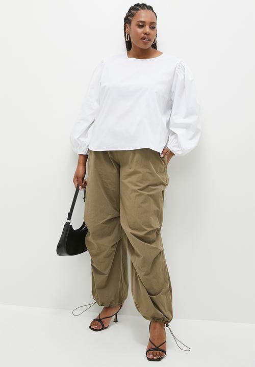 Superbalist - Poplin statement sleeve blouse - white 
