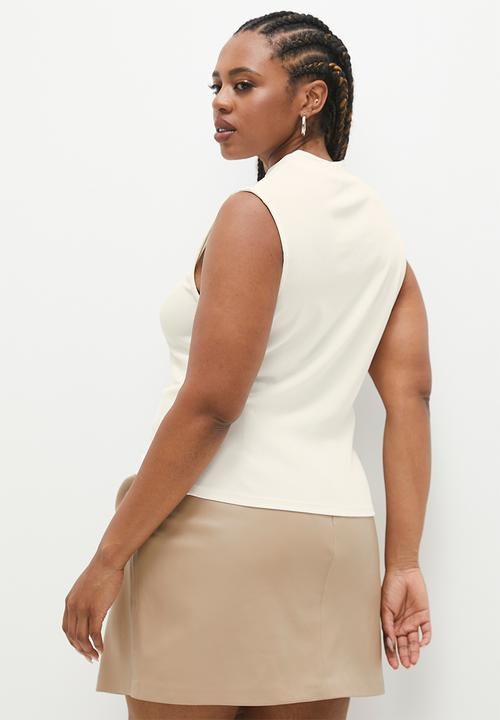 Superbalist - Turtleneck vest plus - off white