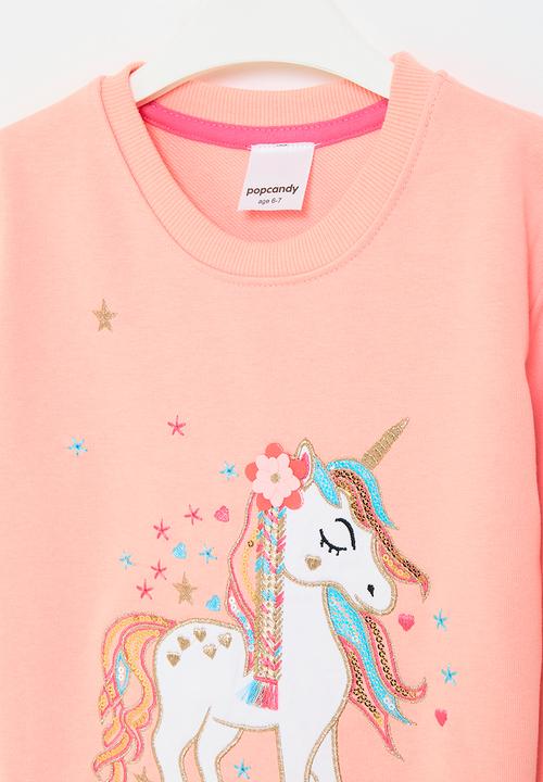Pop Candy - Printed sweat top - pink & white