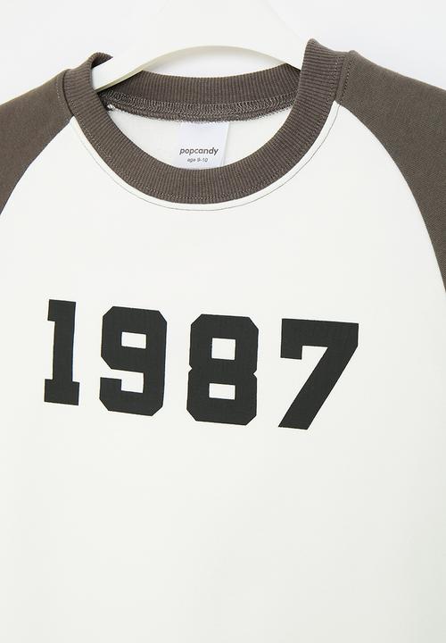 Pop Candy - Printed sweat top - white & grey