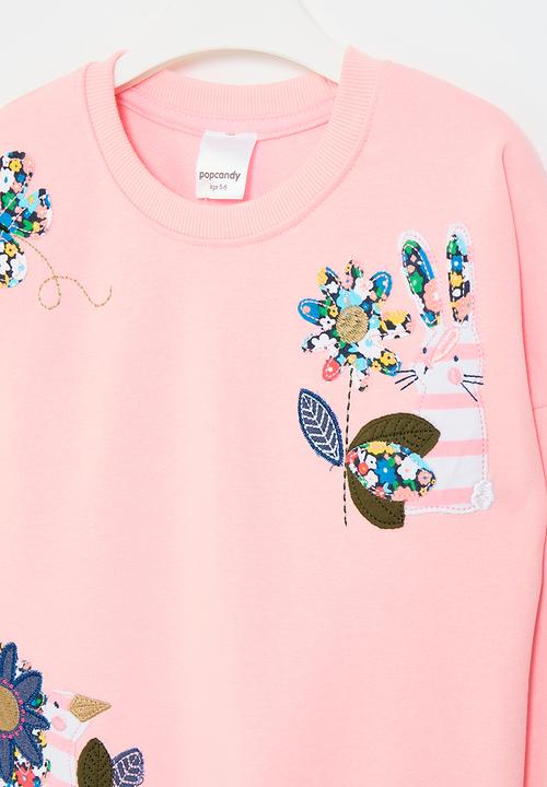 Pop Candy - Floral & butterfly print top - pink