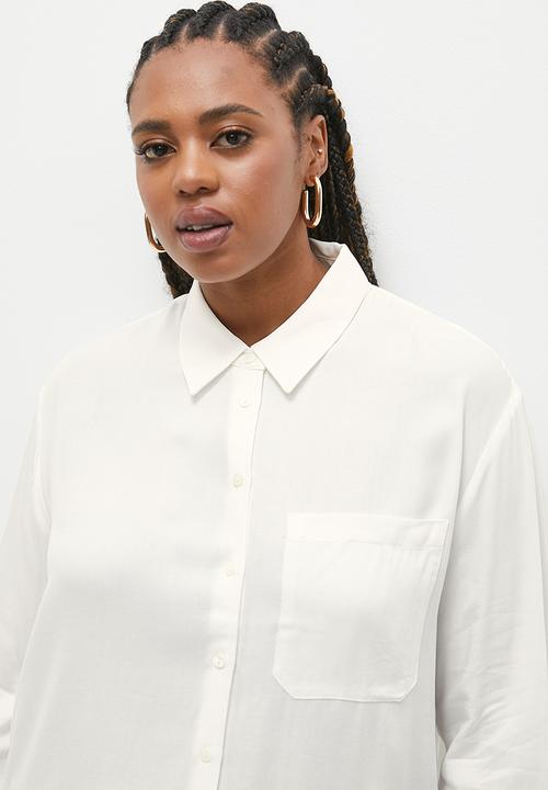 MANGO - Plus Shirt Galin - White