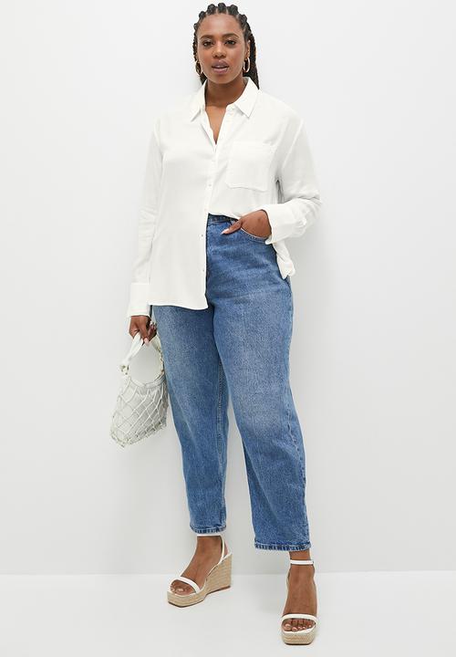 MANGO - Plus Shirt Galin - White
