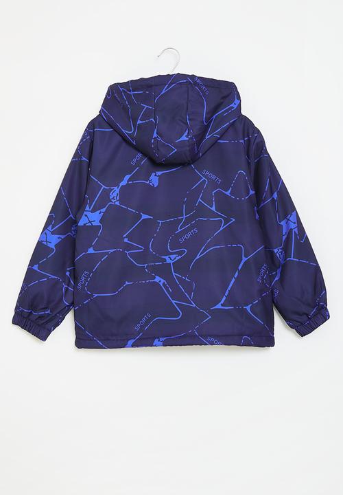 Pop Candy - Printed hooded jacket - light & dark blue