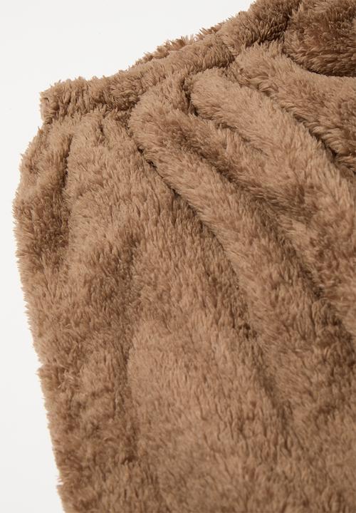 Pop Candy - Teddy fleece tracksuit set - brown