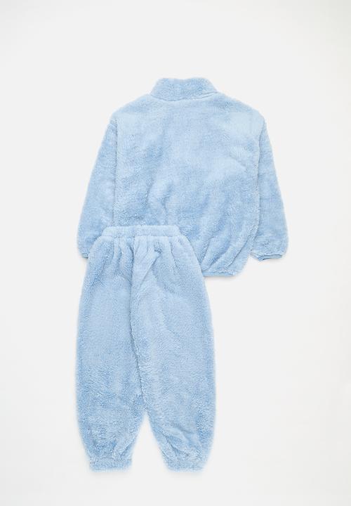 Pop Candy - Teddy fleece lounge wear  set - blue