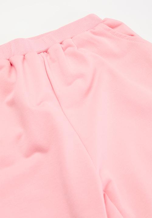 Pop Candy - Frill heart décor tracksuit set - pink