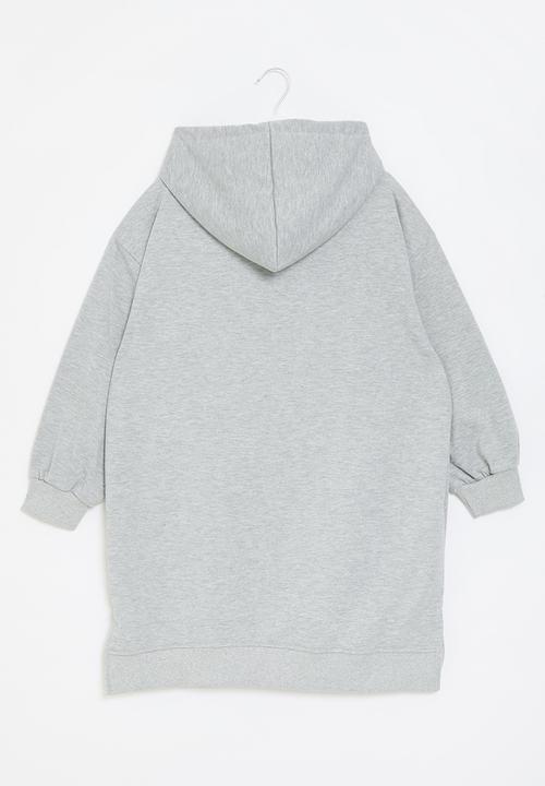 Pop Candy - Hooded sweat dress - grey