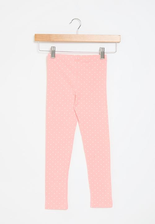 Pop Candy - Polka dot leggings - pink & white