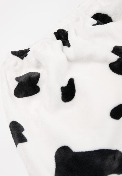 Pop Candy - Teddy fleece pj set - black & white