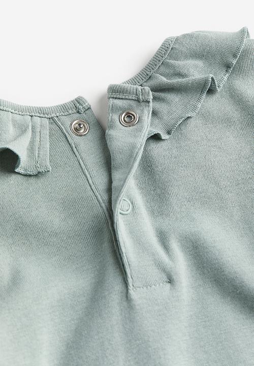 H&M - 2-Piece cotton set - dusky green lemons