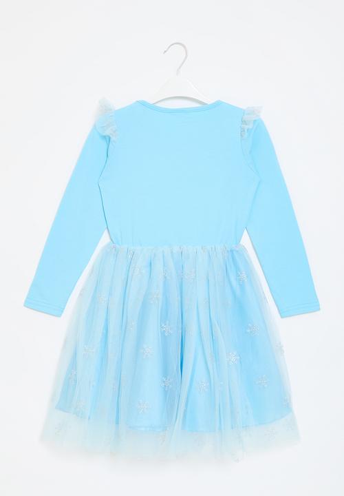 Pop Candy - Frilled sleeve mesh dress - blue