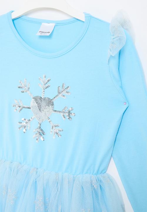 Pop Candy - Frilled sleeve mesh dress - blue