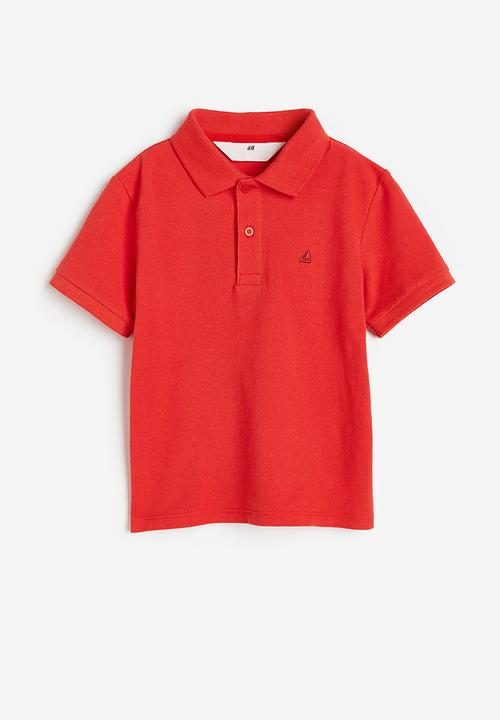 H&M - Cotton piqué polo shirt - bright red