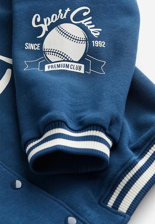 H&M - Oversized baseball jacket - blue new york