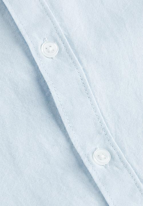 H&M - Short-sleeved cotton shirt - light blue