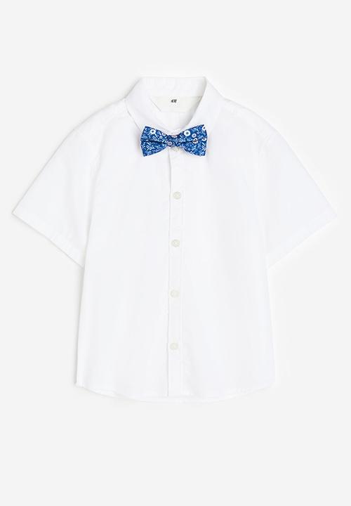 H&M - Shirt and bow tie - white floral