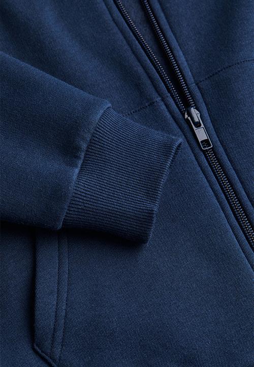 H&M - Zip-through hoodie - navy blue