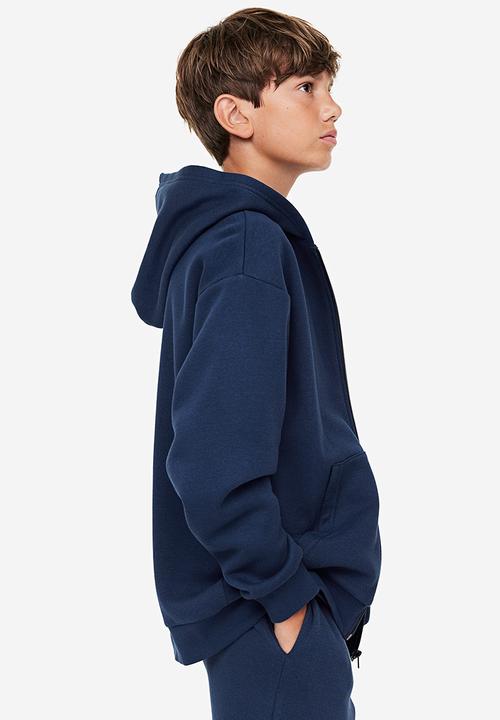 H&M - Zip-through hoodie - navy blue
