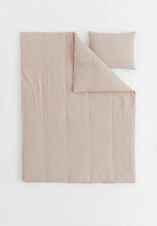 H&M - Muslin single duvet cover set - beige