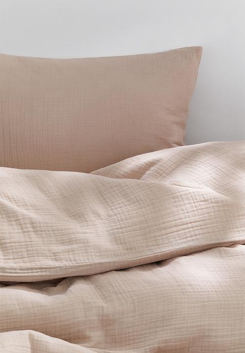 H&M - Muslin single duvet cover set - beige