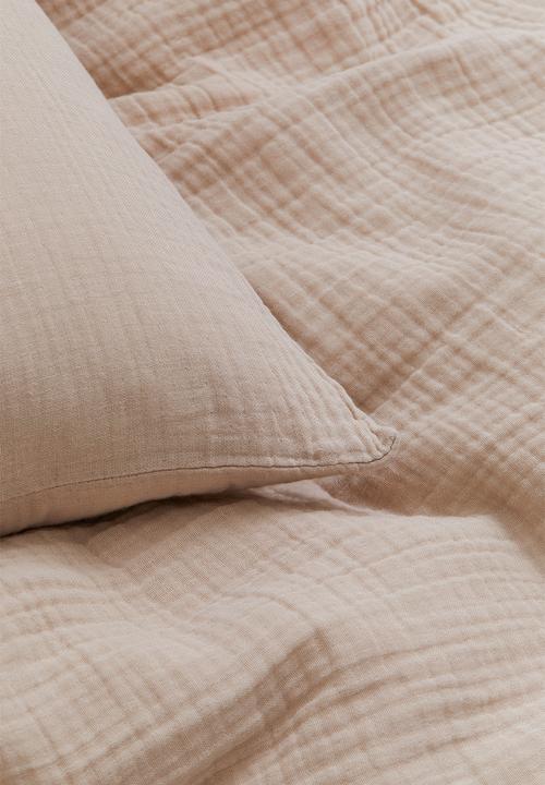 H&M - Muslin single duvet cover set - beige