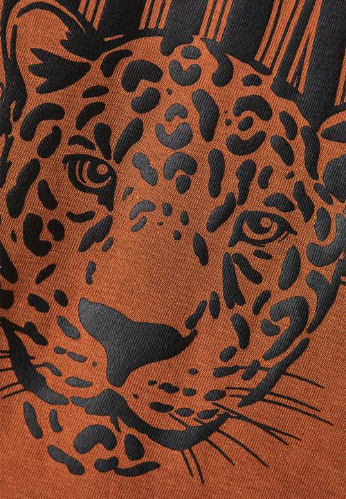 H&M - Printed cotton t-shirt - brown leopard