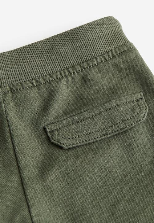 H&M - Slim fit cargo trousers - dark khaki green