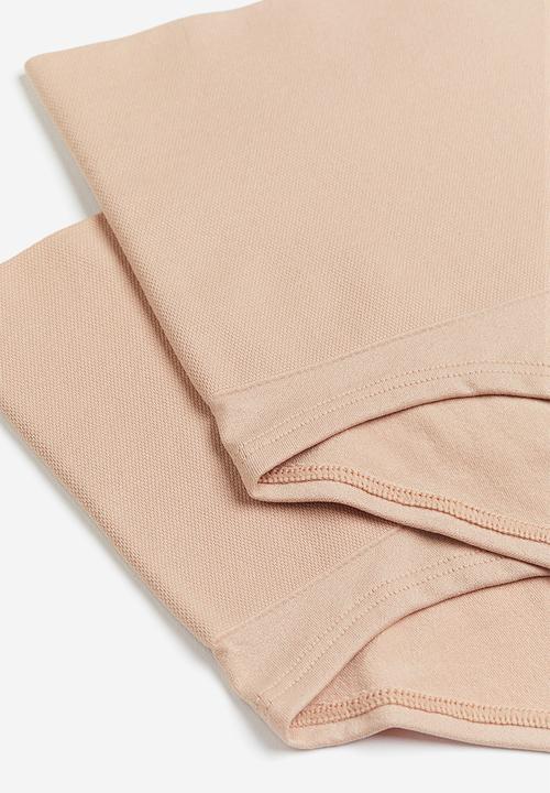 H&M - 2 Pack medium shaping briefs - light beige