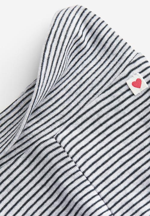 H&M - 4-Piece cotton set - light grey marl love