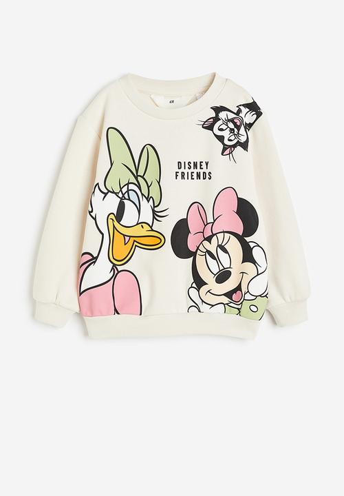H&M - Printed sweatshirt - light beige minnie mouse