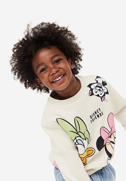 H&M - Printed sweatshirt - light beige minnie mouse