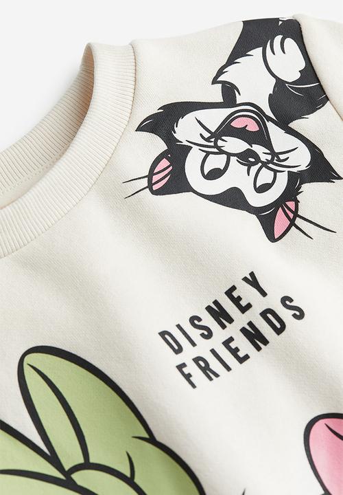 H&M - Printed sweatshirt - light beige minnie mouse