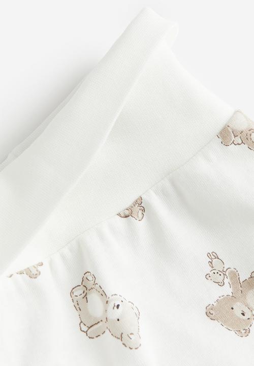 H&M - 3-Piece cotton set - white teddy bears 