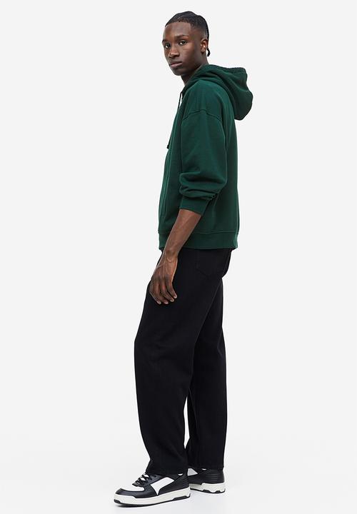 H&M - Loose fit zip-through hoodie - green