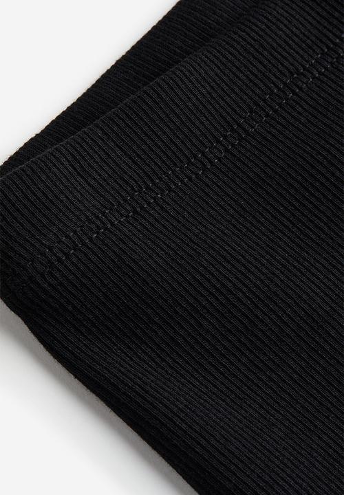 H&M - Ribbed jersey leggings - black