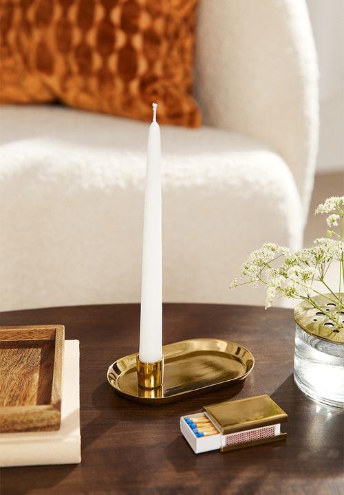 H&M - Metal candlestick - gold-coloured