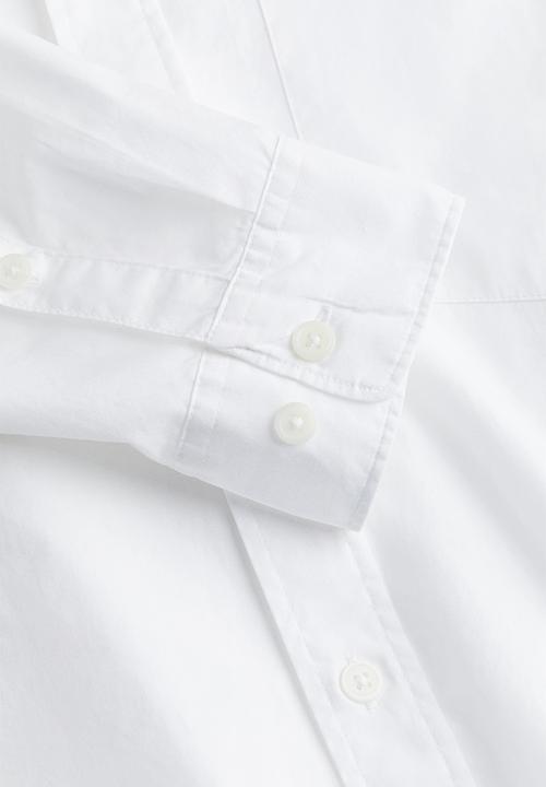 H&M - Oversized fit poplin shirt - white