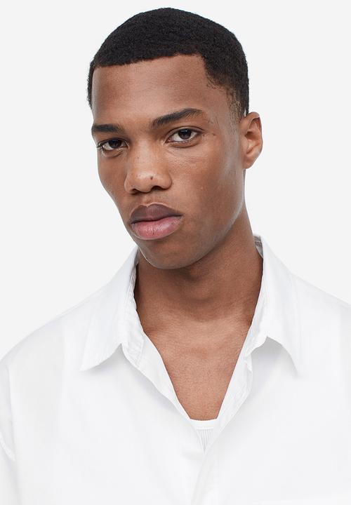 H&M - Oversized fit poplin shirt - white