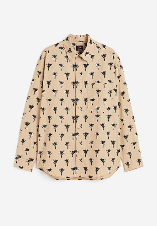 H&M - Oversized fit poplin shirt - beige