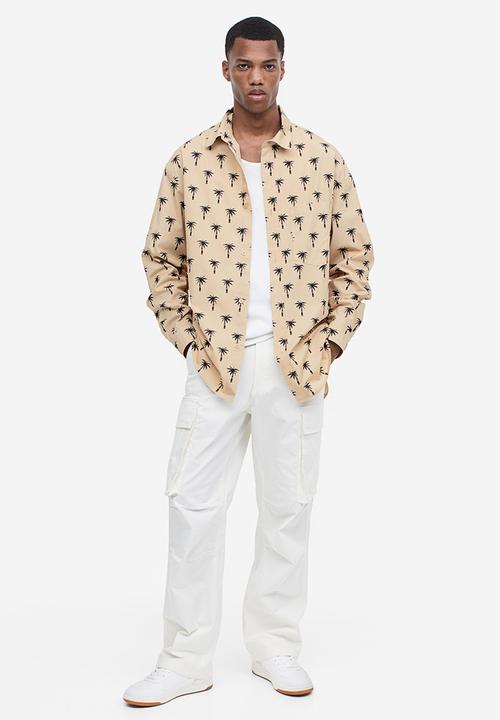H&M - Oversized fit poplin shirt - beige