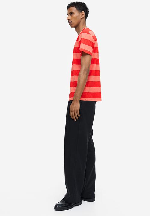 H&M - Regular fit linen-blend t-shirt - red