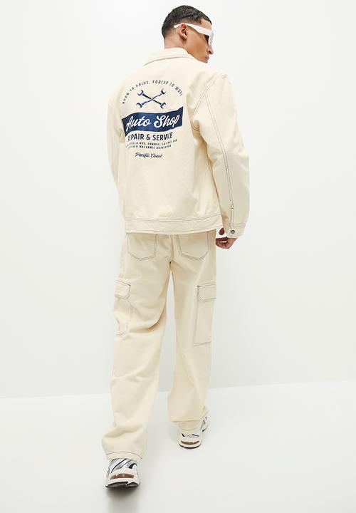 STYLE REPUBLIC - Ryan Denim motor cross workwear jacket - ecru