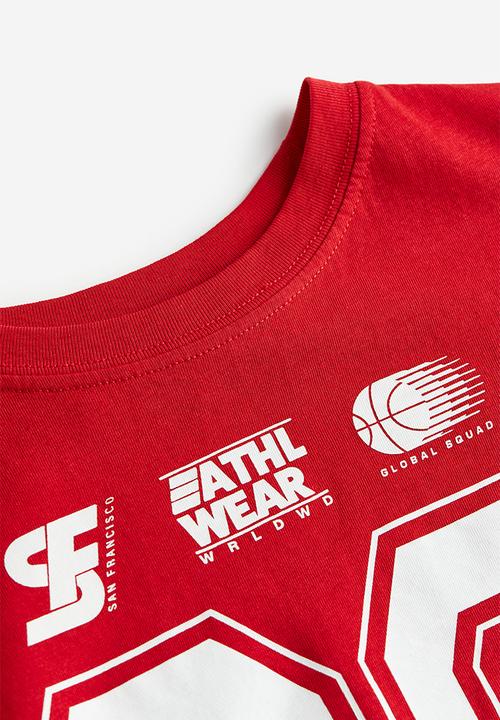 H&M - Printed jersey t-shirt - bright red 92