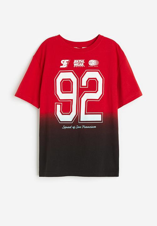 H&M - Printed jersey t-shirt - bright red 92