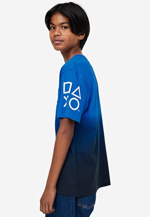 H&M - Printed t-shirt - bright blue playstation