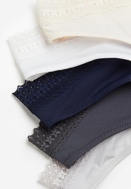 H&M - 5-Pack microfibre thong briefs - multi
