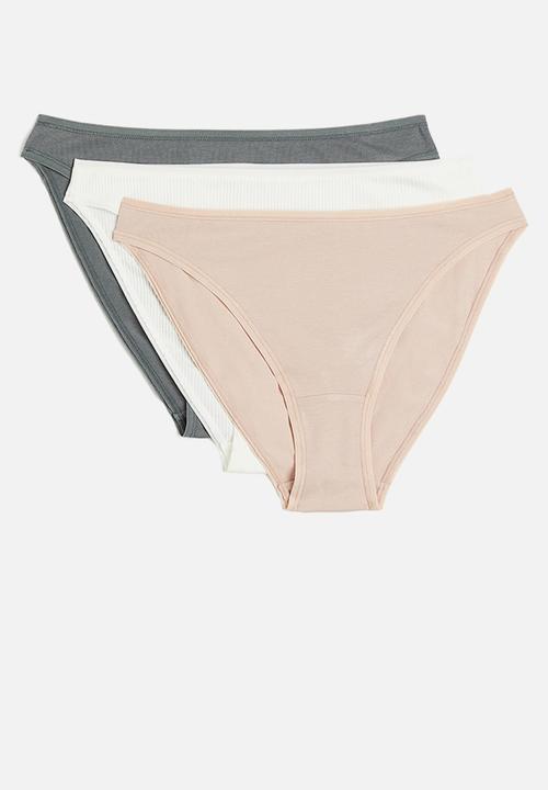 H&M - 3 Pack cotton bikini briefs - multi